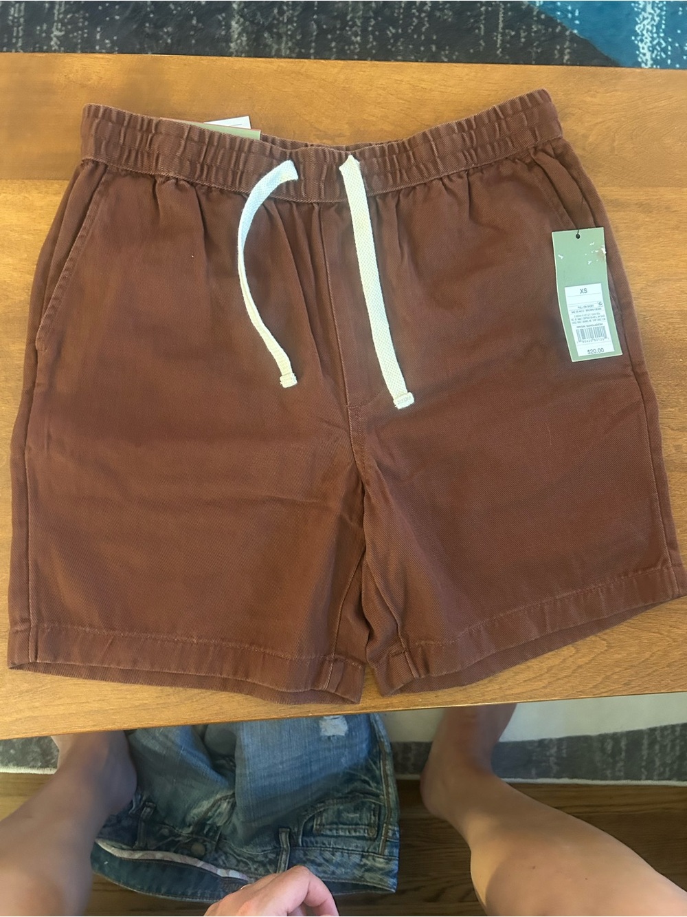 Men's Casual Drawstring Shorts - Brown